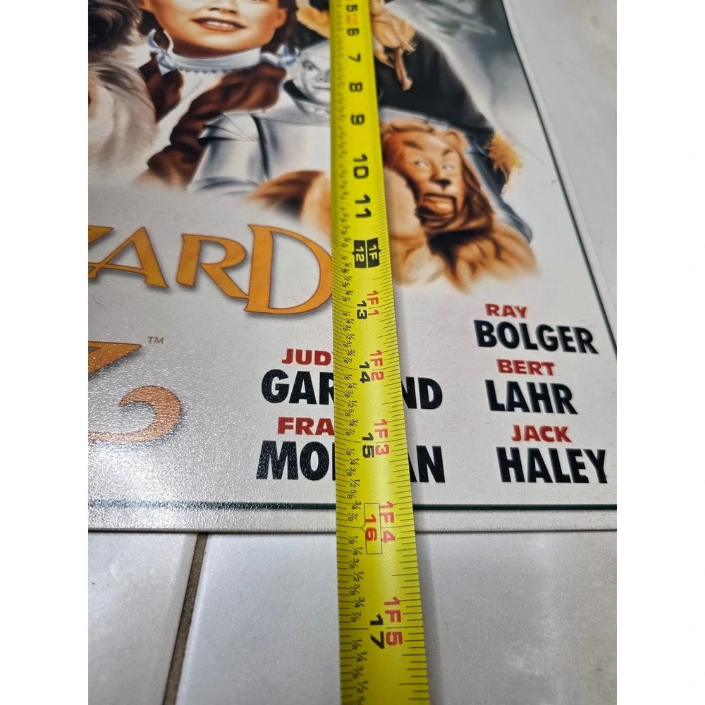 Wizard‎ of Oz Tin Metal Sign Movie Poster Art Judy Garland 16x12.5 Item 1563